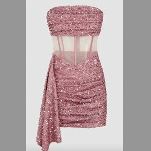 Sequin mini dress - rose